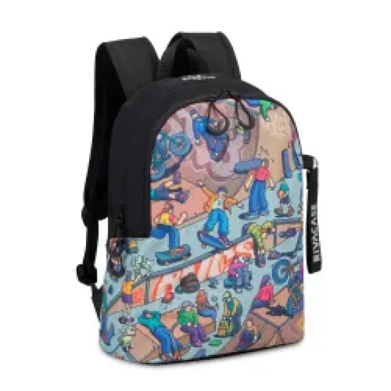 Mochila Escolar Mediana 5420 BLACK RIVACASE Resistente al Agua