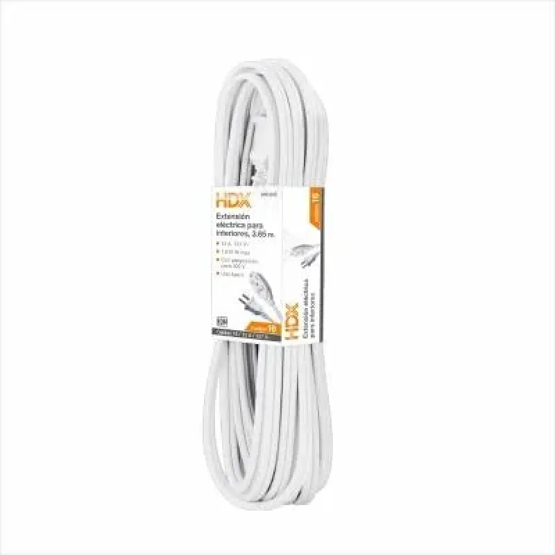 Extensión eléctrica para interiores 3.65 mts marca HDX 