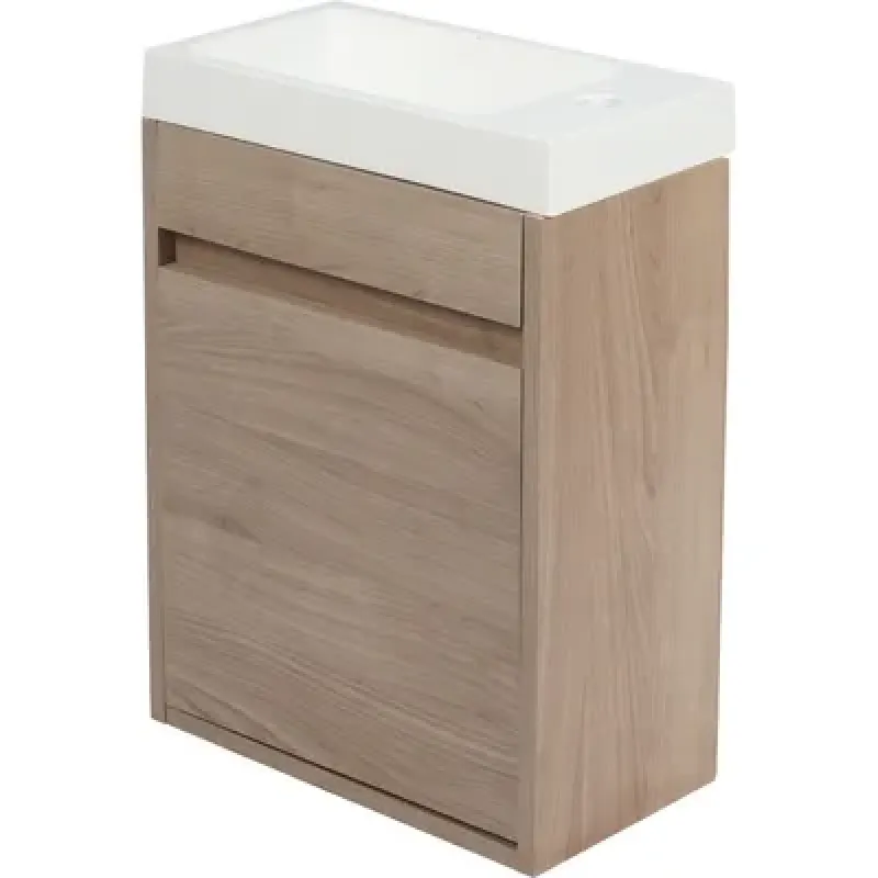 MUEBLE PARA BAÑO FLOTANTE LAPINE 16" ROBLE AGLOMERADO CON LAVABO