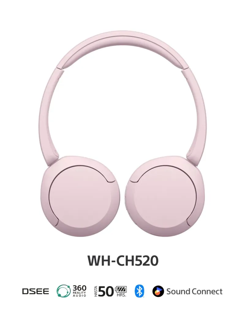 Audífonos On-Ear WH-CH520 inalámbricos marca Sony