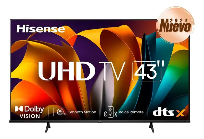 Pantalla Hisense Smart TV LED 43 pulgadas 4K 43A6N Google TV