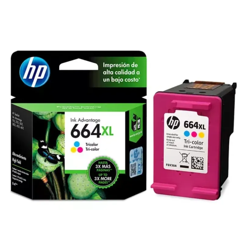 Cartucho de Tinta HP 664XL Tricolor Original