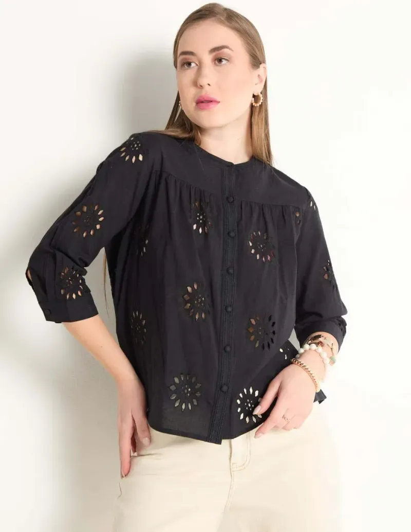 Blusa manga 3/4 para mujer - Talla M