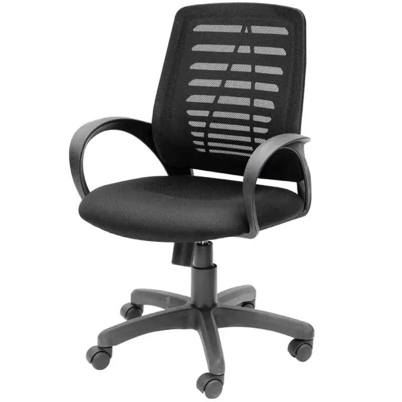 Silla Básica de Oficina Mate Ergonómica Negra