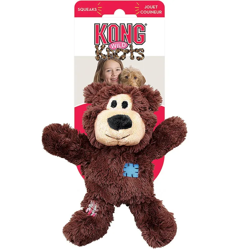 Kong Peluche Oso Wild Knots con Estructura de Cuerda para Perro - Tamaño CH