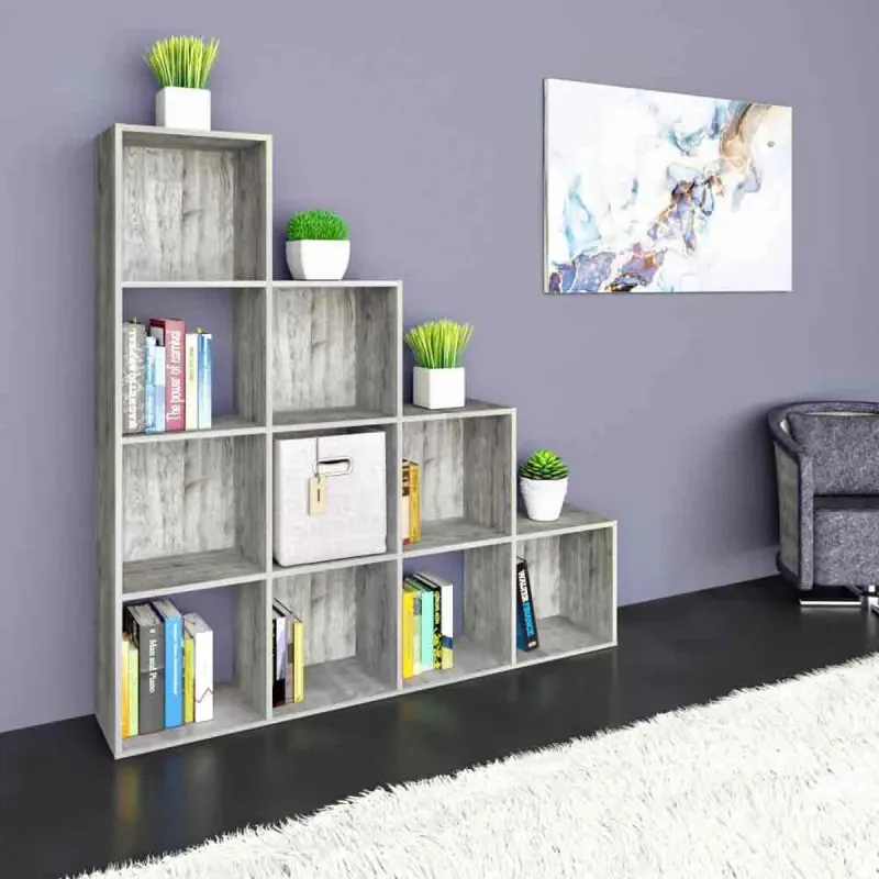 ORGANIZADOR ESCALERA 10 NICHOS - Colores para madera Gris