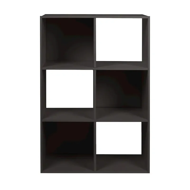 ORGANIZADOR DE 6 CUBOS MELAMINA 91.14 X 61 X 29.54 CM - Colores para madera Espresso