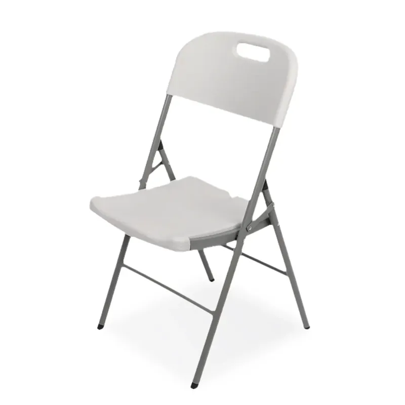 Silla de plástico blanca plegable