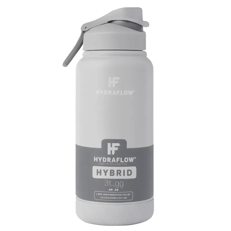 Termo Hydraflow 1000 ML Libre de BPA conserva el frio/calor hasta 24hrs - Colores  Gris