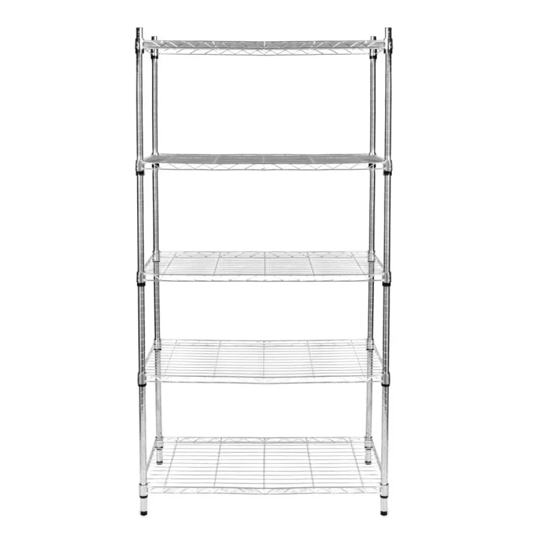 ESTANTE ORGANIZADOR CROMADO DE 5 NIVELES 40.4 X 90.4 X 183.6 CM