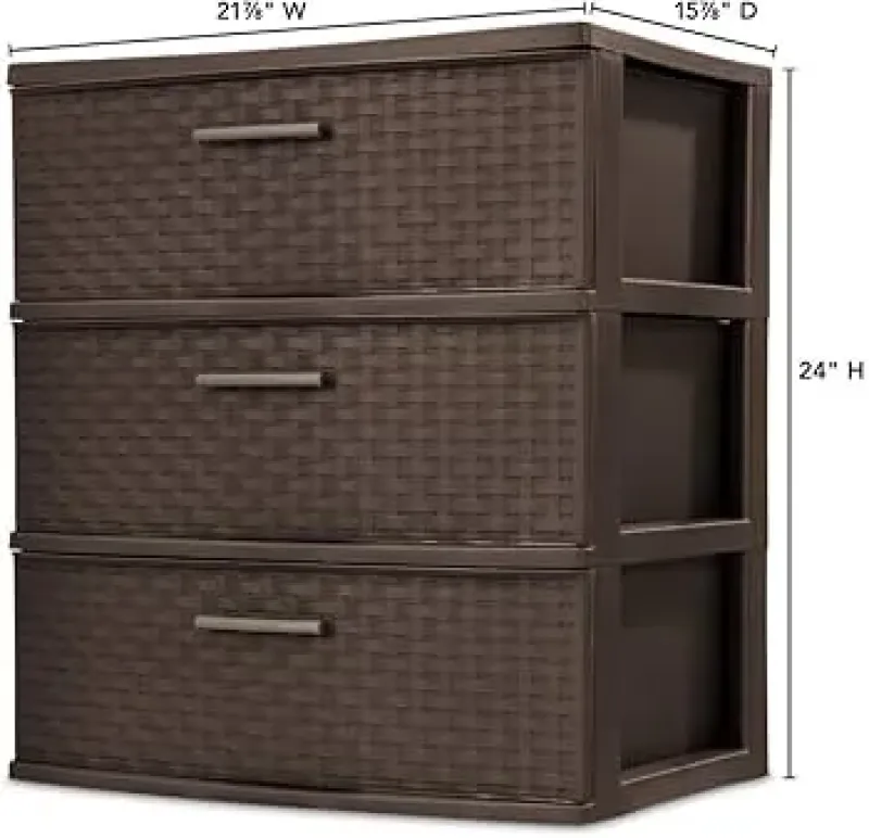 CAJONERA CON 3 NIVELES DE 40.3 X 55.6 X 61 CM COLOR CAFE
