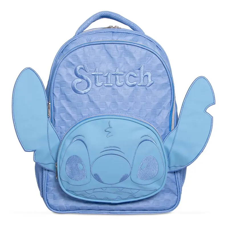 Mochila Escolar Ruz Stitch 3D Azul