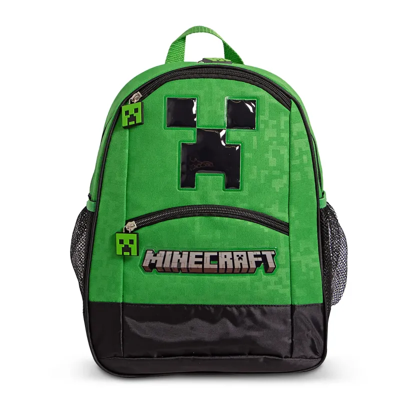 Mochila Escolar Ruz Minecraft Creeper Verde