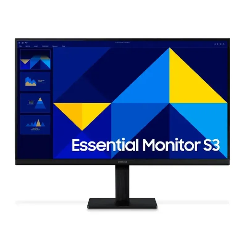 Monitor Plano Samsung Essential S3 24 pulgadas FHD 100Hz Negro