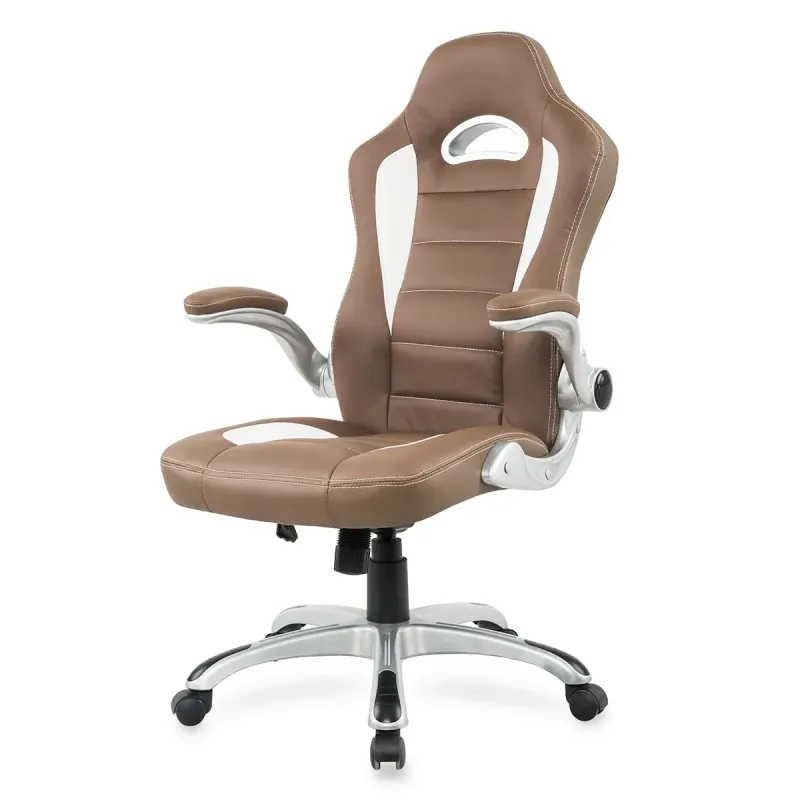 Silla Ejecutiva Techni Mobili Sport Ergo / Polipiel / Café claro