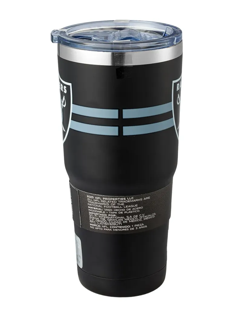 Termo de acero inoxidable Las Vegas Raiders con tapa a presión 650 ml