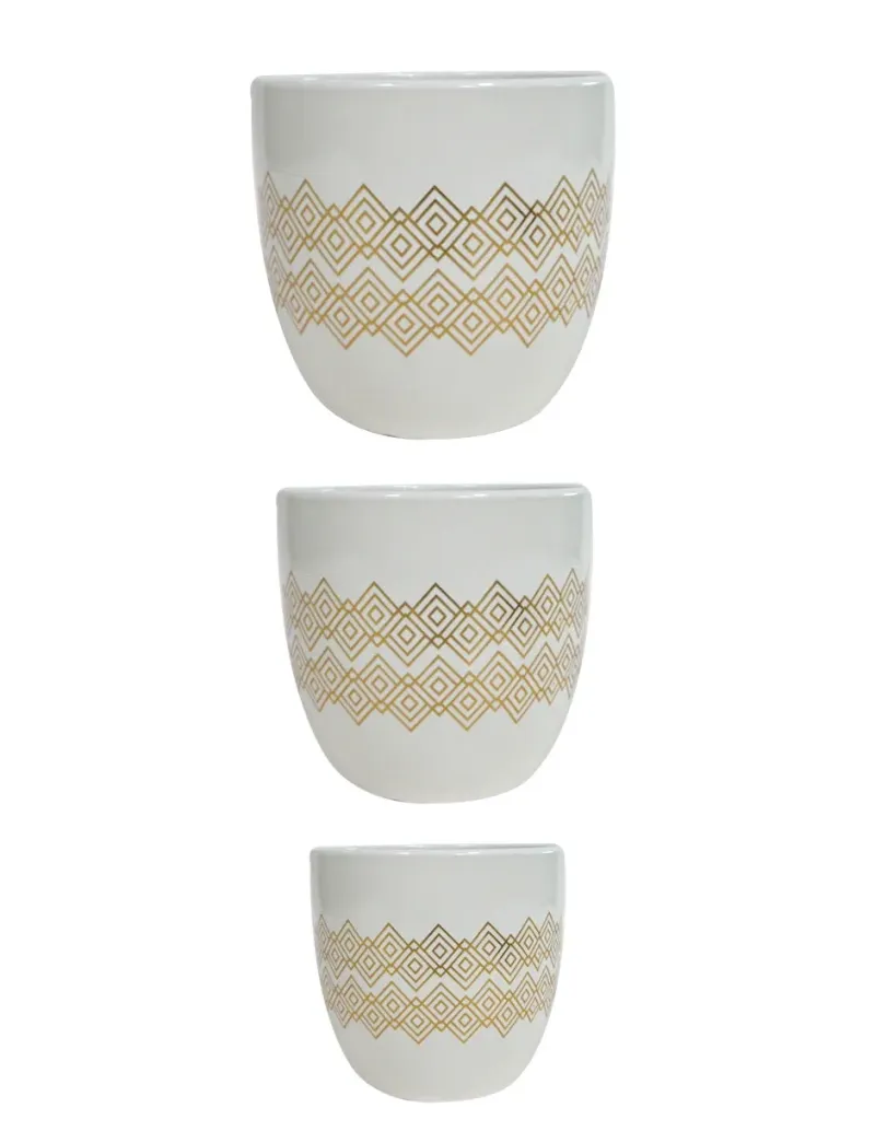 Set maceta de cerámica con sistema automático de riego