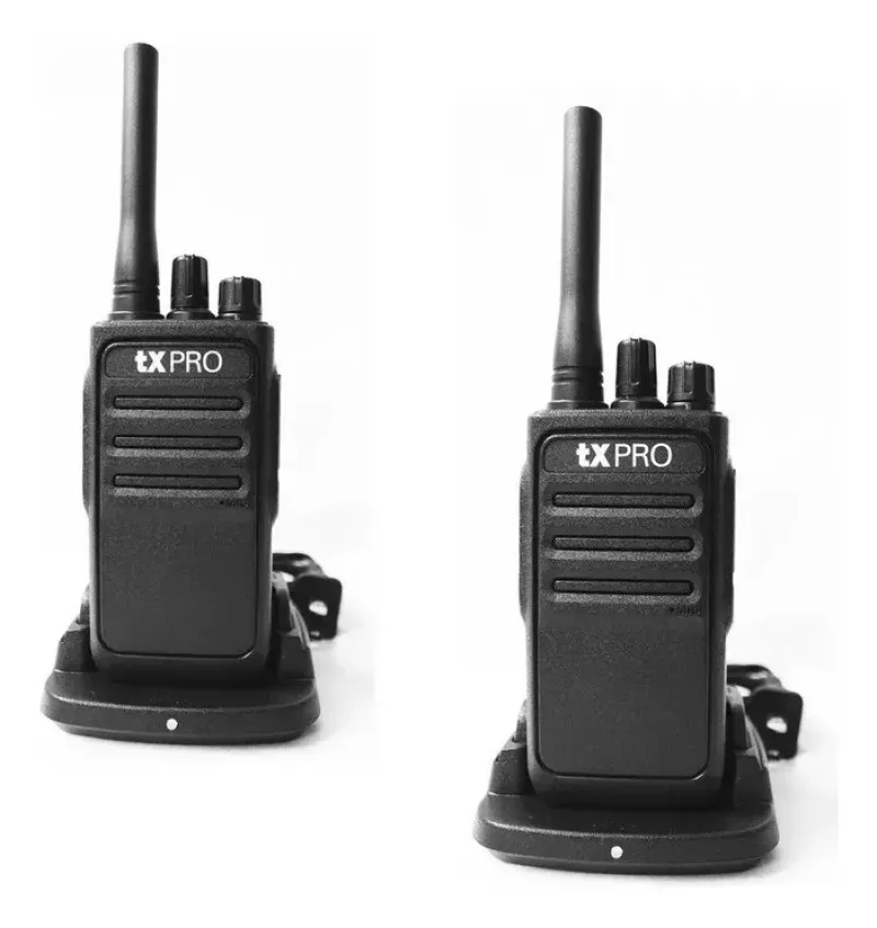 Par de radios analógicos, listos para utilizarse, operan en UHF 400-470 MHz de 2 watts de potencia. ¡PRECONFIGURADOS!
