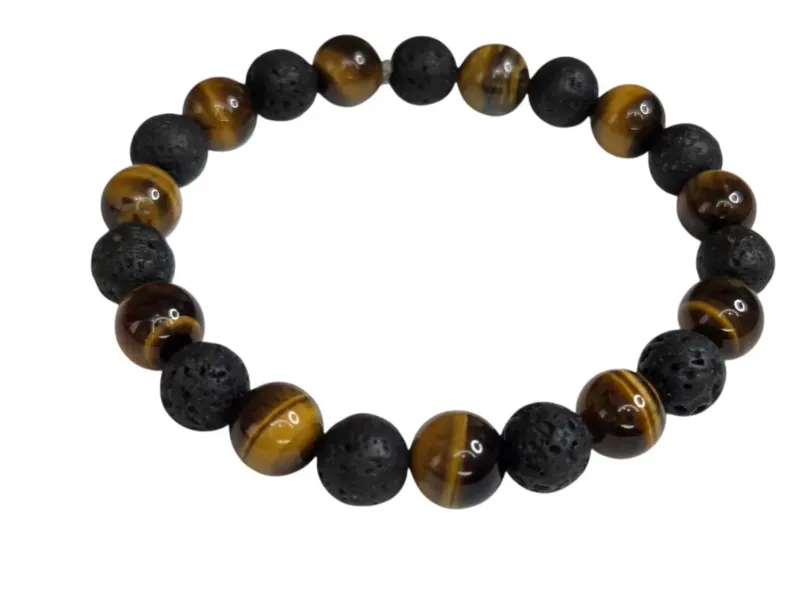 Pulsera de piedra volcánica.