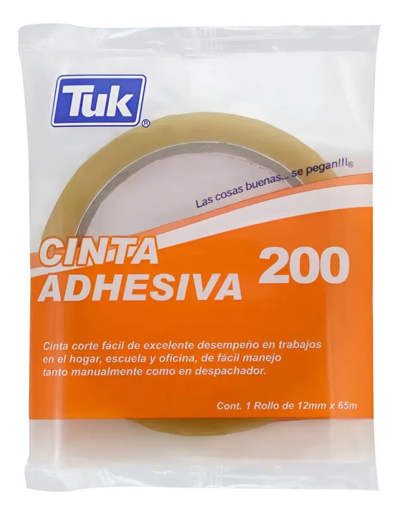 Kit de 5 Cintas Adhesivas Transparente. Rollo 12mm X 33m - Transparente - Lisa.