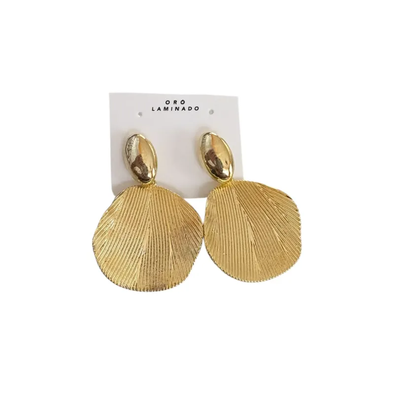 Aretes Largos Dorados Oro Laminado 