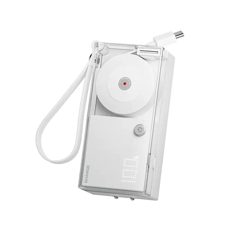 Power Bank 10000mah 30w Sharge Cargador Retráctil 3 En 1