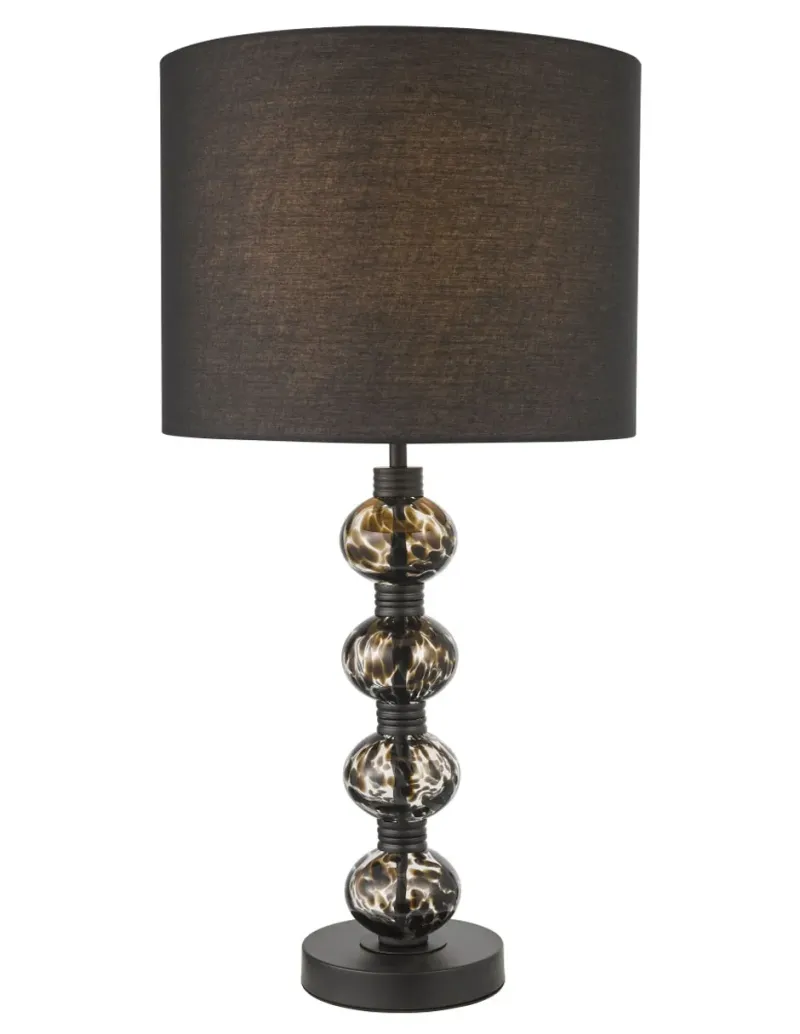 Lámpara de mesa negra