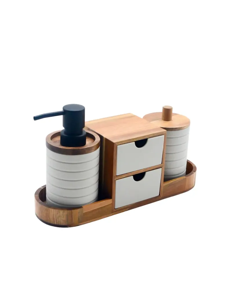 Juego de dosificador de jabón baño Calm