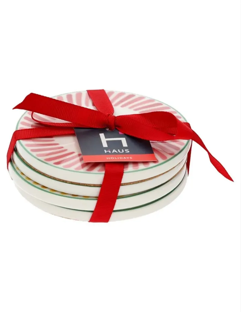 Set de portavasos Merry Circus de cerámica 4 piezas