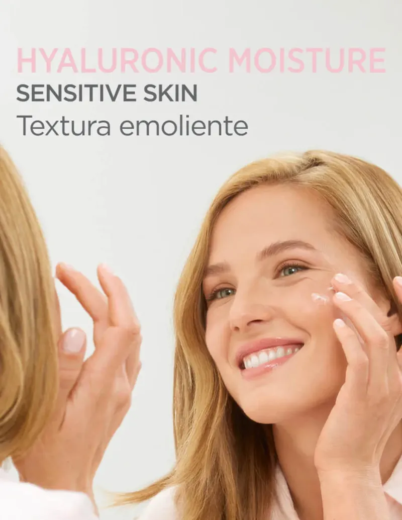 Crema facial recomendada para hidratar día y noche Hyaluronic Moisture para piel sensible