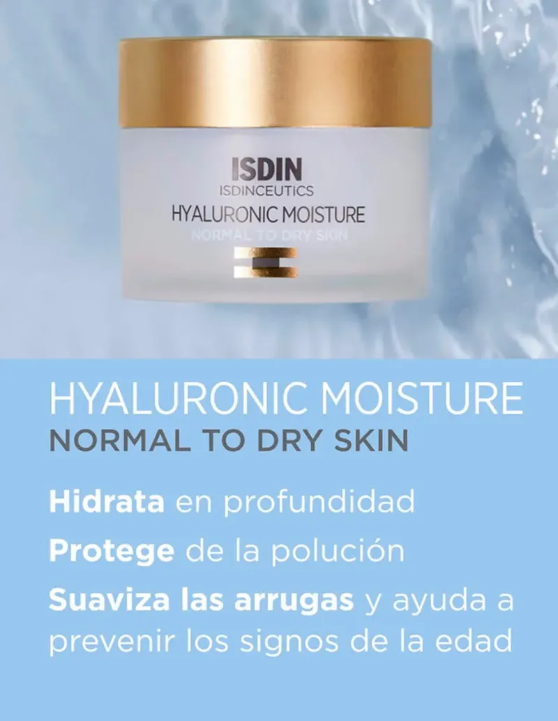 Hyaluronic Moisture Piel Normal A Seca Isdin Isdinceutics para piel normal y seca