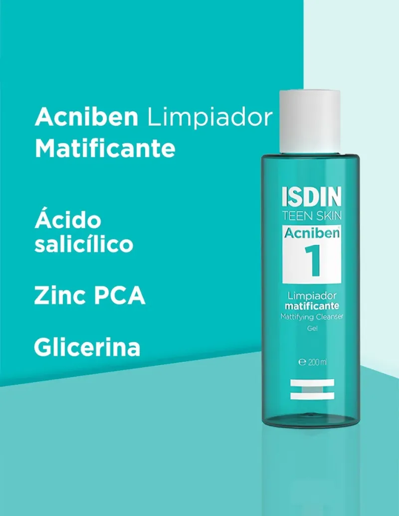Gel para rostro Limpiador Acniben limpiador matificante para piel grasa gel