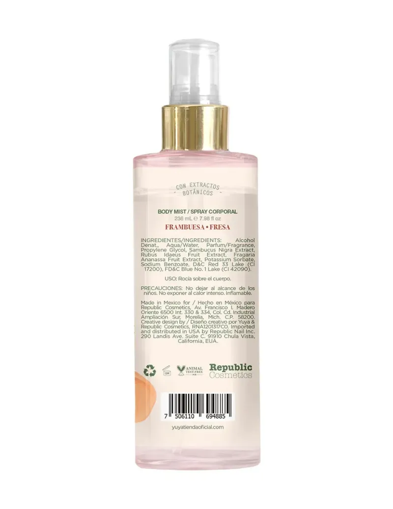 Body mist Fresa y Frambuesa
